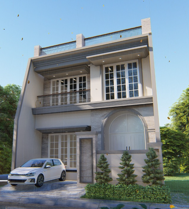 Desain Rumah 3 Lantai 8×15 m – Jakarta